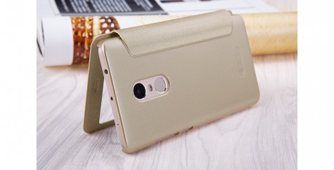 Чехол книжка с окошком Nillkin Sparkle Series для Xiaomi Redmi Note 4 Gold SP-LC HM